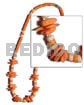 Orange 4-5mm Coco Heishe Matching