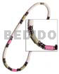 White Clam Heishe Wood Tube