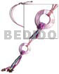 Lavender 40mm Hammershell Ring Tassles