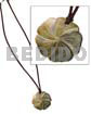 40mm Blacklip Flower Pendant On