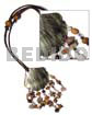 45mm Blacklip Dangling Shell, Wood