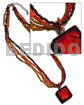 Black,red,gold 4 Layer Glass Beads