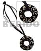 60mm Black Round Resin Inlaid