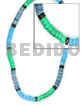 4-5mm Coco Heishe Green/blue/blue Gray/black