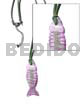 Lilac Fishbone Hammershell Glass Beads
