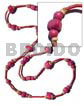 Pink Wood Beads In 2-3mm