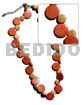 Single Row Orange/nat. White Coco