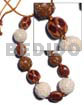 20mm/25mm Round Wrapped Wood Beads