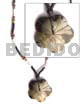 Black Lip Scallop Pendant/2-3 Heishe