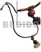 Dangling 12mm MOP In Leather