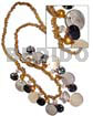Golden Glass Beads Dangling 20mm