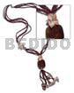 4 Layers Tassled Brown Glass