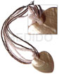 55mm Brownlip Heart Pendant On