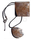 Black Wax Cord Freeform Teardrop