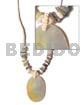 2-3mm Coco Heishe Bleach Blue/yellow