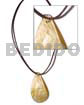 Cord Teardrop MOP Pendant