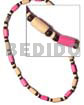 Bleach/pink Wood Tube 4-5mm Blk/.bleach