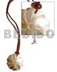 40mm Blacklip Flower Wheel Pendant