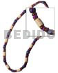 Wood Tube Oval Blue Wood