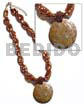 12 Rows Brown/white Twisted Glass