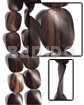 30mmx40mmx6mm Camagong Tiger Ebony Hardwood