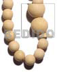 Nat. White Wood Round Beads