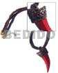 Braided Brown Leather Thong Textured