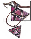 Triangle 50mm Glistening Pink Abalone