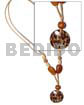 Round Cowrie Shell Pendant Bone