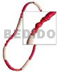 Red/bleach 4-5mm Coco Heishe Red