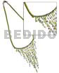 Dangling Green Tones Glass Beads