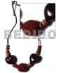 20mm Round Brown Crochet Wood