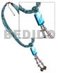 Tassled 6 Rows Aqua Blue