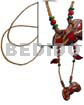 Glass Beads Coco Leaves, 4-5mm