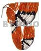 27 Rows Orange Glass Beads