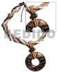 5 Layers Twisted White Clam/wood