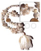 Tiger Puka Shells White Rose,