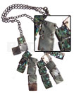 10mm Paua/blacklip Squares In Metal
