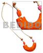 W=50mm Orange Hammershell Pendant, Palmwood