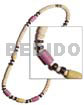 4-5mm Coco Heishe Bleach Lavender/yellow