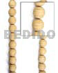 Natural White Wood Beads Groove