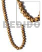 Nat. Wood Round Beads Burning