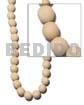 Nat. White Wood Rounds Beads