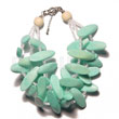 3 Rows Aqua Green Slidecut