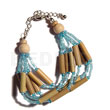 6 Rows Bamboo Aqua Blue