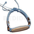 Aqua Blue Macrame At. Wood