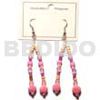Pink Dangling Limestone Beads Acrylic