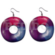 Dangling 35mm Round Wavy Wood