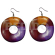Dangling 35mm Round Wavy Wood
