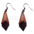 Dangling 30mmx13mm Wooden Earrings